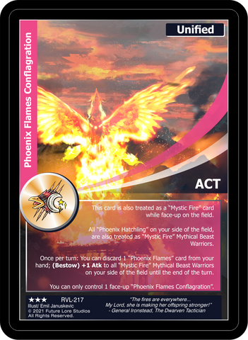 Phoenix Flames Conflagration (RVL-217) [Ravaged Lands - 1st Edition]