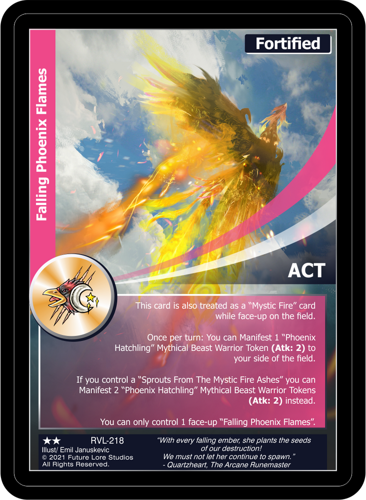 Falling Phoenix Flames (RVL-218) [Ravaged Lands - 1st Edition]