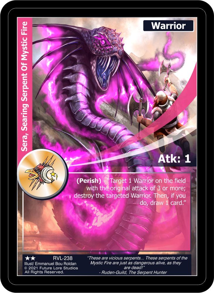 Sera, Searing Serpent Of Mystic Fire (RVL-238) [Ravaged Lands - 1st Edition]