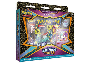 POKEMON- SHINING FATES POLTEAGEIST MAD PARTY PIN COLLECTION BOX  UPC0820650808685