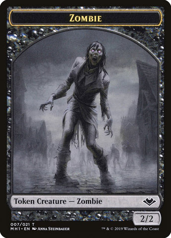 Zombie (007) // Myr (019) Double-Sided Token [Modern Horizons Tokens]