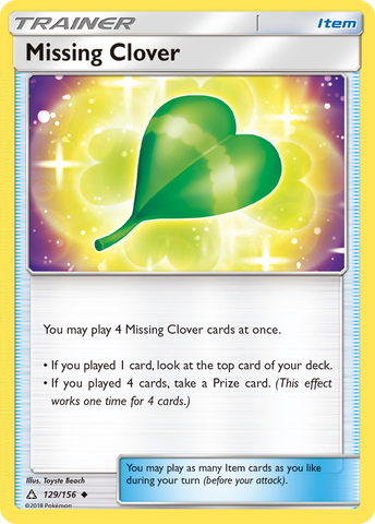 Missing Clover (129/156) [Sun & Moon: Ultra Prism]
