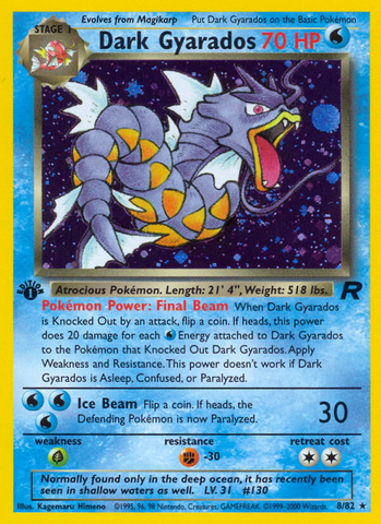 Dark Gyarados (8/82) [Team Rocket 1st Edition]