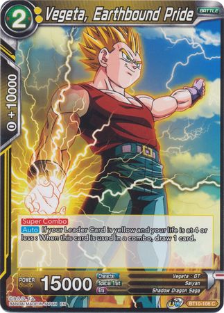 Vegeta, Earthbound Pride (BT10-106) [Rise of the Unison Warrior]