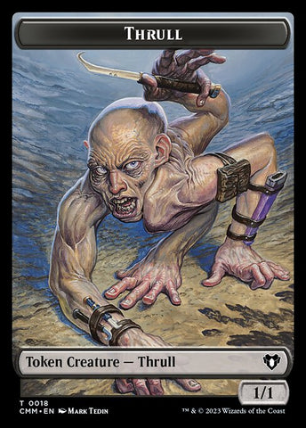 Zombie (0019) // Thrull Double-Sided Token [Commander Masters Tokens]