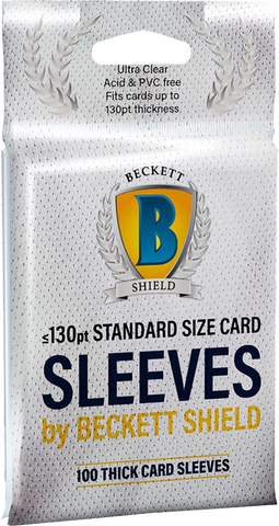 Sleeves- Beckett Standard size card sleeves- 130 pt. 100 count