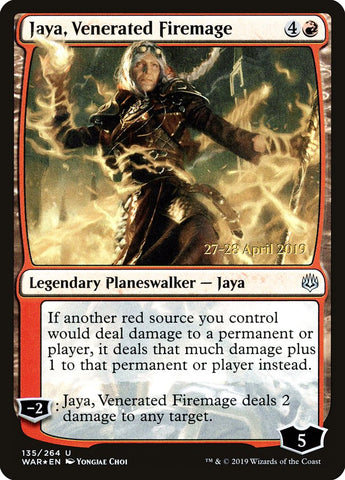 Jaya, Venerated Firemage [War of the Spark Prerelease Promos]