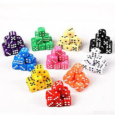 Dice- Solid 10d6 Dice 16mm