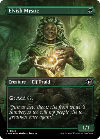 Elvish Mystic (Borderless Alternate Art) [Commander Masters]