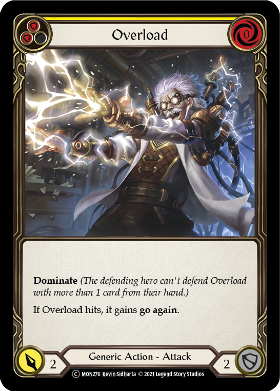 Overload (Yellow) (Rainbow Foil) [U-MON276-RF] Unlimited Edition Rainbow Foil