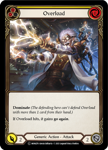 Overload (Yellow) (Rainbow Foil) [U-MON276-RF] Unlimited Edition Rainbow Foil