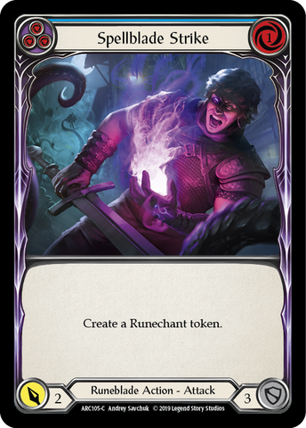 Spellblade Strike (Blue) [ARC105-C] 1st Edition Rainbow Foil