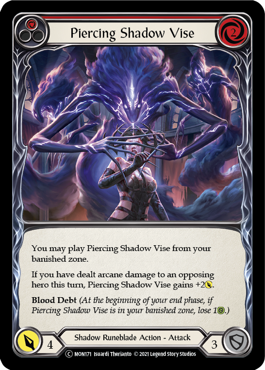 Piercing Shadow Vise (Red) (Rainbow Foil) [U-MON171-RF] Unlimited Edition Rainbow Foil