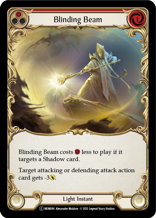 Blinding Beam (Red) (Rainbow Foil) [U-MON084-RF] Unlimited Edition Rainbow Foil