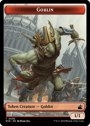 Goblin (0008) // Emblem - Domri Rade Double-Sided Token [Ravnica Remastered Tokens]