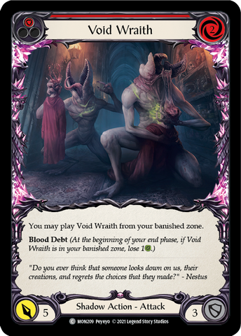 Void Wraith (Red) [MON209] 1st Edition Normal