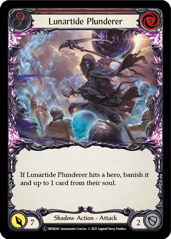 Lunartide Plunderer (Red) (Rainbow Foil) [U-MON206-RF] Unlimited Edition Rainbow Foil