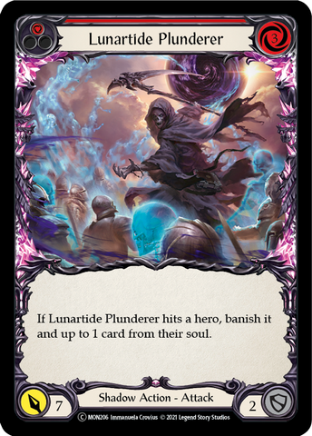 Lunartide Plunderer (Red) (Rainbow Foil) [U-MON206-RF] Unlimited Edition Rainbow Foil