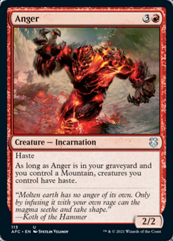 Anger [Dungeons & Dragons: Adventures in the Forgotten Realms Commander]