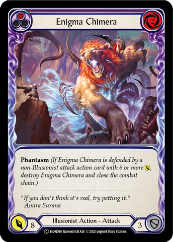 Enigma Chimera (Red) (Rainbow Foil) [U-MON098-RF] Unlimited Edition Rainbow Foil