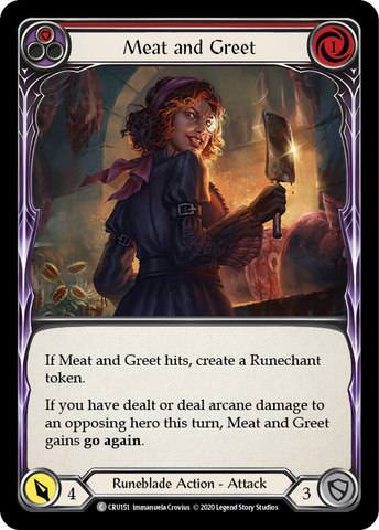 Meat and Greet (Red) [CRU151] 1st Edition Rainbow Foil
