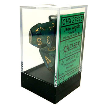 Chessex- Scarab Polyhedral 7-Die set Dice