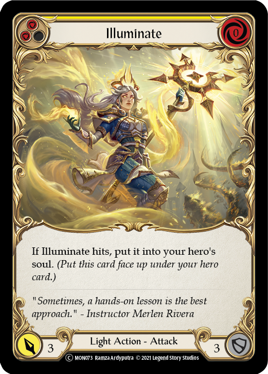Illuminate (Yellow) (Rainbow Foil) [U-MON073-RF] Unlimited Edition Rainbow Foil