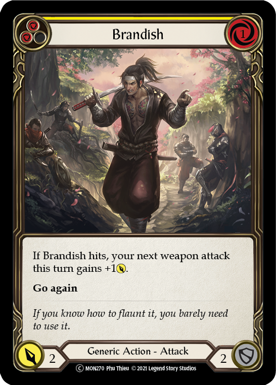 Brandish (Yellow) (Rainbow Foil) [U-MON270-RF] Unlimited Edition Rainbow Foil