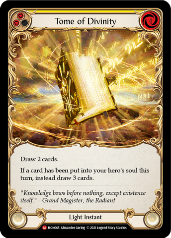 Tome of Divinity (Rainbow Foil) [MON065-RF] 1st Edition Rainbow Foil