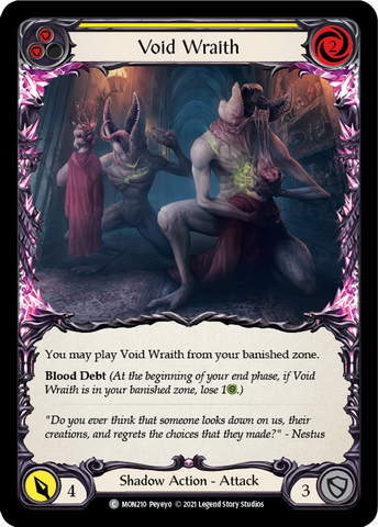 Void Wraith (Yellow) [MON210] 1st Edition Normal