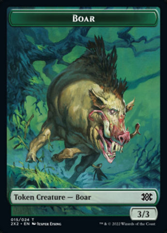 Boar // Spirit (008) Double-Sided Token [Double Masters 2022 Tokens]