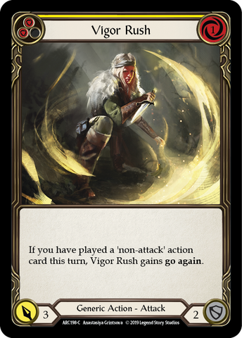 Vigor Rush (Yellow) [ARC198-C] 1st Edition Rainbow Foil