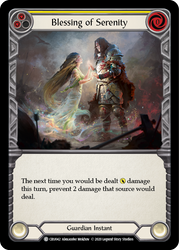 Blessing of Serenity (Yellow) [CRU042] 1st Edition Rainbow Foil