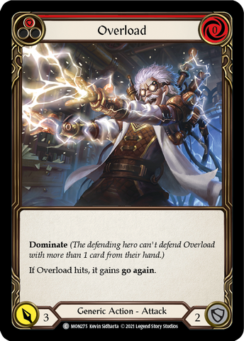 Overload (Red) (Rainbow Foil) [MON275-RF] 1st Edition Rainbow Foil