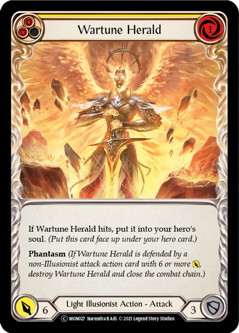 Wartune Herald (Yellow) (Rainbow Foil) [U-MON027-RF] Unlimited Edition Rainbow Foil