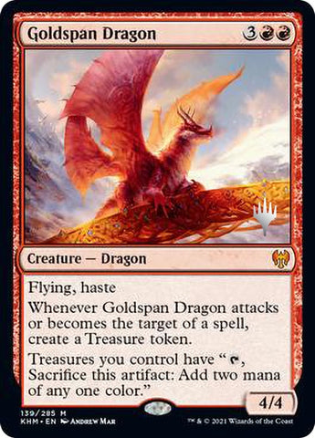 Goldspan Dragon (Promo Pack) [Kaldheim Promos]