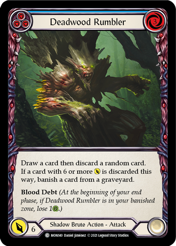 Deadwood Rumbler (Blue) (Rainbow Foil) [MON140-RF] 1st Edition Rainbow Foil