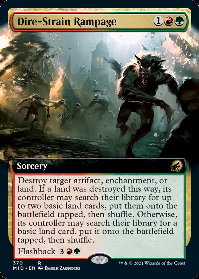 Dire-Strain Rampage (Extended Art) [Innistrad: Midnight Hunt]