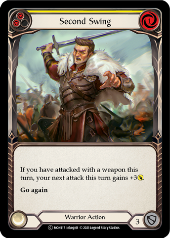 Second Swing (Yellow) (Rainbow Foil) [U-MON117-RF] Unlimited Edition Rainbow Foil