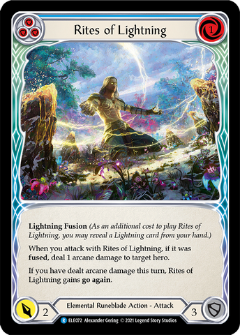 Rites of Lightning (Blue) [ELE072] (Tales of Aria)  1st Edition Normal