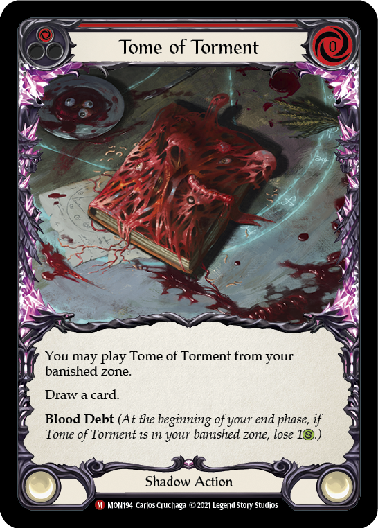 Tome of Torment (Rainbow Foil) [MON194-RF] 1st Edition Rainbow Foil