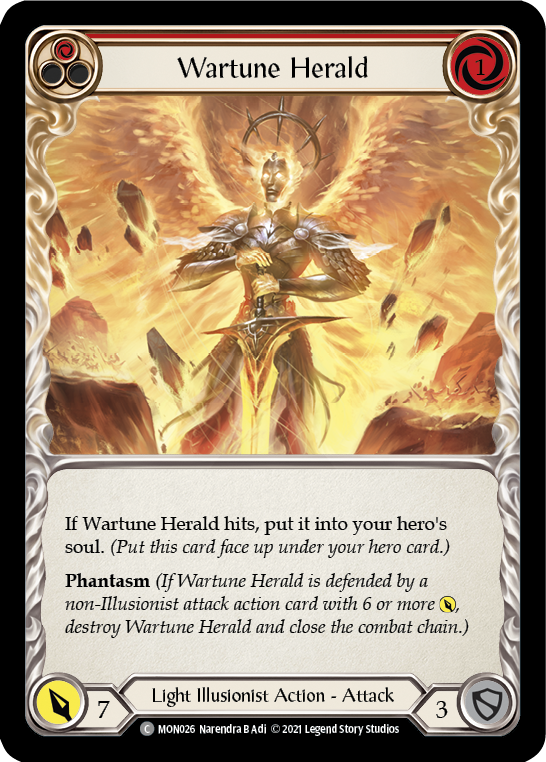 Wartune Herald (Red) (Rainbow Foil) [MON026-RF] 1st Edition Rainbow Foil