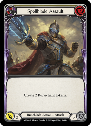 Spellblade Assault (Yellow) [ARC086-R] 1st Edition Rainbow Foil