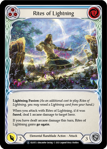 Rites of Lightning (Blue) [U-ELE072] Unlimited Rainbow Foil