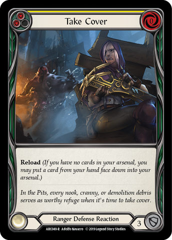Take Cover (Yellow) [ARC049-R] 1st Edition Rainbow Foil
