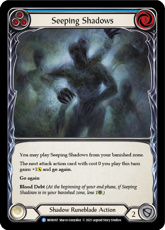 Seeping Shadows (Blue) [MON167] 1st Edition Normal