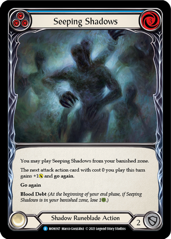 Seeping Shadows (Blue) [MON167] 1st Edition Normal