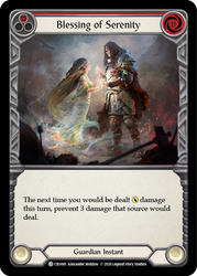 Blessing of Serenity (Red) [CRU041] 1st Edition Rainbow Foil