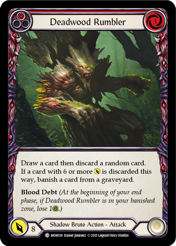 Deadwood Rumbler (Red) (Rainbow Foil) [MON138-RF] 1st Edition Rainbow Foil