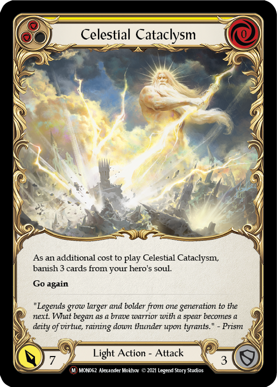 Celestial Cataclysm (Rainbow Foil) [U-MON062-RF] Unlimited Edition Rainbow Foil